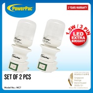 PowerPac 2X LED Night Light Toilet Bathroom Corridor Lamp with Daylight effect (MC7)