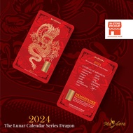 Masdora 999.9 Gold Bar Golden Dragon Lunar Calendar Year Collection (1.00g)
