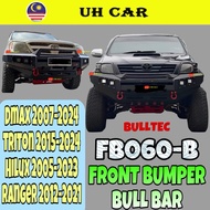 (BULLTEC FB060-B) Ford Ranger T6 T7 T8 T9 2012-2024 XL XLT XLT PLUS WILDTRAK Metal Front Bumper Bull