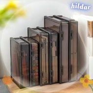 HILDAR Certificate Storage Box, Plastic Transparent A4 File Box,  Dustproof A4 Multifunctional Data 