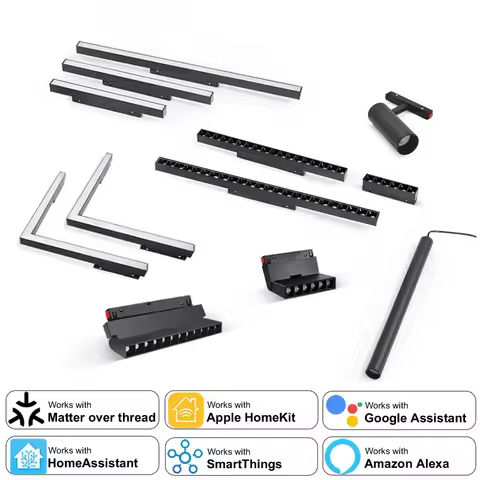 Matter Thread Smart Magnetic Led Track Light Rail Spot Matter Devices Homekit Home Assistant Alexa S