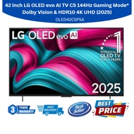 LG OLED42C5PSA 42 INCH OLED EVO AI 4K SMART TV - 3 YEARS SINGAPORE WARRANTY - 42C5 - 2025 MODEL - NE