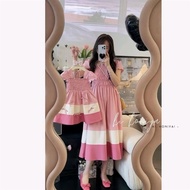 【ks1170.my】 现货 女童炸街洋气不一样的亲子装母女连衣裙显瘦儿童裙子Girl is not the same as the western style Fried street pare 【