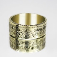 英國硬幣戒指 1 Florin 1887（複製品）硬幣戒指男士硬幣戒指