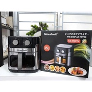Nineshield 15L 8L Oil-Free Fryer with glass. WINDOW OVEN