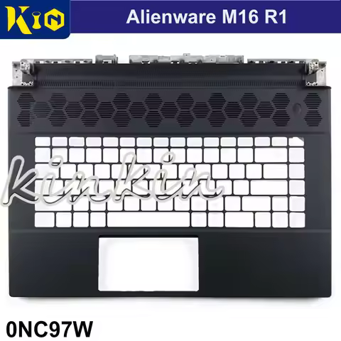0NC97W Black New Cover For Alienware M16 R1 Laptop Top Case Palmrest Upper Case Keyboard Bezel C She