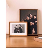 Family Portrait Photo Frame Wall-Hanging Black Walnut Solid Wood Photo Washing Plus Printing Made Ph