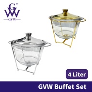 GVW Bekas Makanan Tray Bertutup Buffet Set Buffet Warmer Buffet Stand Bekas Kuih Raya Tray Chafing