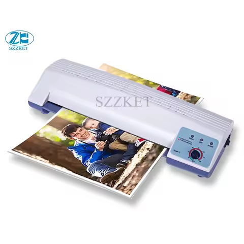 A4 laminating machine Adjustable temperature laminator file photo home A4 film machine English Cold 