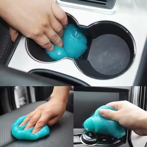 1pc Magic Gel Dust Remover, Car Interior Dust Remover - Clean Car Vents, Keyboards, And More With Ea