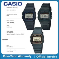 [100% Original] 1Year Warranty Casio F-91W Series Unisex & Kids Digital Black Resin Strap Original C