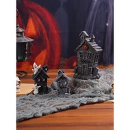 Halloween Theme Decoration Props Pumpkin Haunted House House Resin Decoration Desktop Micro Landscap
