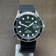 [Original] Fossil FS5660 FB-01 Three-Hand Date Black Silicone Strap Men's Watch
