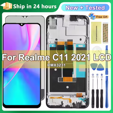 6.52" Realme C11 2021 Display Screen with Frame, for Oppo Realme C11 (2021) RMX3231 Lcd Display Digi