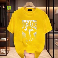 Ac Dc Rock Band Printed | Ready Stock | Baju T Shirt Lelaki Men | Pure Cotton | Fashion | Tshirt
