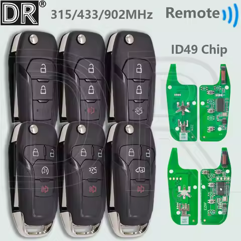 DR 315 N5F-A08TAA /433 DS7T-15K601-B /902MHz N5F-A08TDA Flip Car Remote Key For Ford Escort Transit 