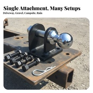 Pintle Hitch with 50mm Ball Powder-Coated Pintle Hook with Tow Ball Tow Hitch Assembly Forged Steel 