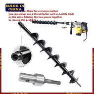 HIk Drill Bit for Earth Auger Head Bit SDS Auger Drill Arbor Earth Drill Bit Adapter