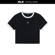 MLB เสื้อยืด ผู้หญิง WomenS Ringer Slim Crop T-Shirts รุ่น 3FTSB6953 50BKS สีดำ