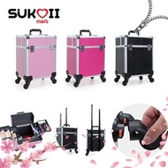 GDeal Professional Makeup Artist Tool Box 4-Wheels Trolley