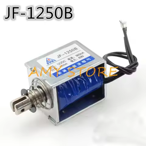 JF-1250B Model DC 6V 12V 24V 360mA Solenoid Electromagnet Push Pull Type Open Frame Solenoid Electro