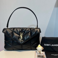 YSL Mini Puffer羊皮鏈條包-黑金