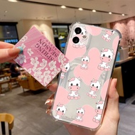 [ Card Case Slot Cute ] Desain Cute New Softcase Slot Card Anticrack Bening Casing Transparant For Oppo Neo 9 A15 A15s A16 A54 A55 A16e A3s A5s A12 A7 A5 2020 A9 2020 A53 A33 2020 A76 A96 Reno 5F - Slot Card Bening Motif Cute - Bisa Bayar Di Tempat (Cod)