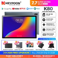【2022 TOP2】 KEYPOON K80 Tablet PC 10.1 Inches 5G WiFi Android 11 Dual SIM 4G 8800mAh Gaming Online Classroom Meeting for Students 6GB 8GB 10GB RAM 128GB 256GB 512GB ROM