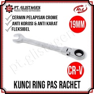 HL Premier Ratchet Ring Spanner 19MM 72T Combination Flexible Ratchet Combination Ring Spanner Rever