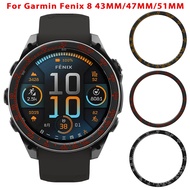 For Garmin Fenix 8 43MM 47MM 51MM Bezel Ring Cover Stainless Steel Protection Case Smart Watch Prote