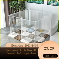🌈Dog Crate Dog Fence Transparent Pet Fence Small Dog Teddy Dog Cage Cat Cage Rabbit Cage Cat Kennel WVJS