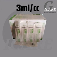 SYRINGE LUER SLIP 3ML/CC  CENTRE ( 1BOX ) &Tapak syringe BIRU / MERAH( 10 UNIT ) &Penutup syringe ( 