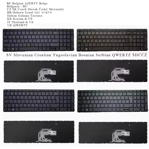 BE Bulgaria Czech Hebrew Italian Korean Swiss TI UK Croatian Keyboard For HP Probook 450 455 450R G6