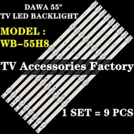 WB-55H8 DAWA 55" TV LED BACKLIGHT(LAMPU TV) DAWA 55 INCH LED TV BACKLIGHT WB55H8 55H8