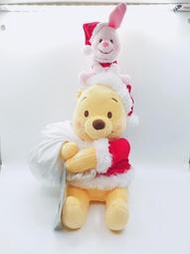 香港迪士尼樂園 2018聖誕節限定商品 聖誕小熊維尼＆聖誕小豬公仔抱偶