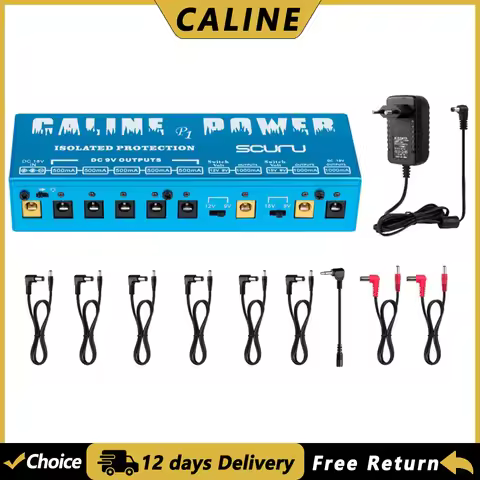 Caline P1 Pedal Power Supply 18V 2A 36W Guitar Effects Pedal 8 Isolated Outputs Power Supply Electri