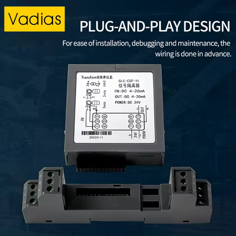 Analog Signal Isolator 1 In 1 Out/1 In 2 Out Hot Swap Galvanic Signal Converter 0-75mV 4-20mA 0-10V 
