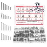 YANGYANG 300PCS/box Compression Spring Assortment Kit, Tension Spring 304 Stainless Steel Small Spri