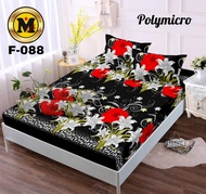 Seprai Motif Bunga Ukuran 200x200 180x200 160x200 120x200 Sarung Bantal 2 Guling 1 Bahan Katun Super