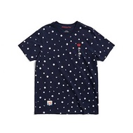 江戶勝 日系 富士山 經典滿版 LOGO短袖T恤-男裝 (丈青色) #上衣