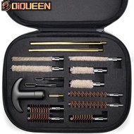 Oiqueen 16Pcs Tactical Universal G-un Clea-ning Kit Ri-fle Pis-tol Cleaner Cotton Brush Wea-pon Clea