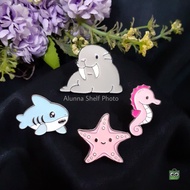 Pin Enamel Hewan Laut Whale Shark Otter Walrus | Aksesoris Bros