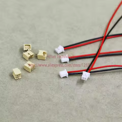 JST Molex 1.25mm Pitch DIP Top Entry 2Pin Connector 100mm To 250mm with 1571 28AWG Electronic Wire C