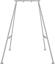 PRIOR FITNESS Aerial Yoga Stand, Pull Up Bar Standing, Durable Frame for Aerial Yoga Hammock and Sil