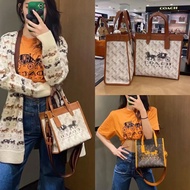 Coach Tote Bag Small Carriage Shoulder Messenger Bag Tote Bag Shopping Bag Handbag Fashion Printing 