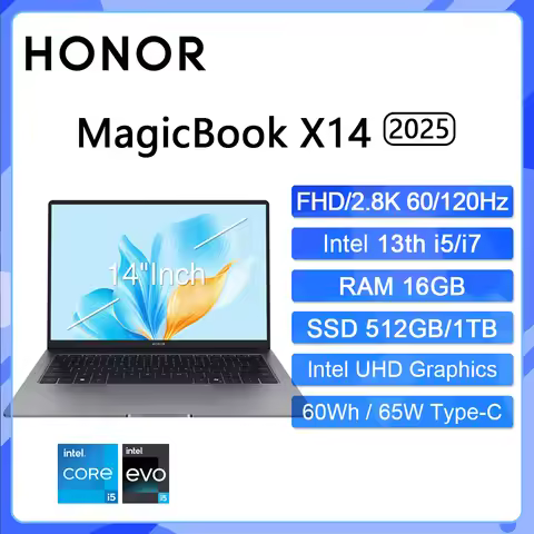 HONOR MagicBook X14 2025 FRG-X Laptop Intel Core i5-13420H i7 16GB SSD 512GB 1TB 14"Inch FHD 2.8K No