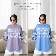 OVERSIZE NUMBER T-SHIRT /TOP /Wanita MODERN TOP 7 SLEEVE/8 HIJAB TOP Baju T Shirt Perempuan T Shirt 