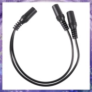 (Y W Z H)28cm 3.5mm Female to Dual Jack Female Y Splitter Stereo Audio Cable Black
