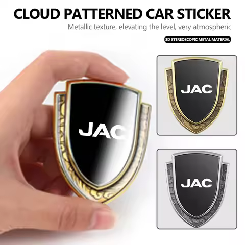 3D Metal Car Side Body Trunk Decoration Emblem Sticker Shield Styling For JAC RF8 M3 M4 X8 Plus A5 E