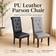 Familystar2u PU Leather Parson Chair For Family Use Cafe Dining Chair Condo Hotel Airbnb Homestay Fu